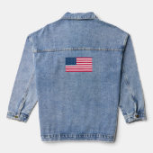 Amerikaanse Vlag Eenvoudig Patriottisch 4 juli Ont Denim Jacket (Achterkant)