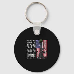 Amerikaanse vlag eer de gevallenen dank levende ma sleutelhanger