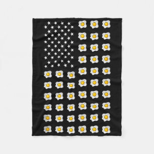 Amerikaanse Vlag Ei Eten Usa Patriottisme Patriot  Fleece Deken