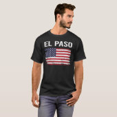 Amerikaanse Vlag El Paso T-shirt (Voorkant volledig)