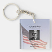Amerikaanse vlag Elegant begrafenismonument Sleutelhanger (voorkant)