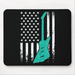 Amerikaanse vlag elektrische rock gitaar 4e muismat
