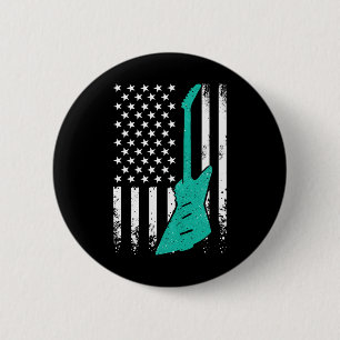 Amerikaanse vlag elektrische rock gitaar 4e ronde button 5,7 cm