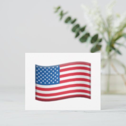 Amerikaanse vlag - Emoji Briefkaart (Staand voorkant)