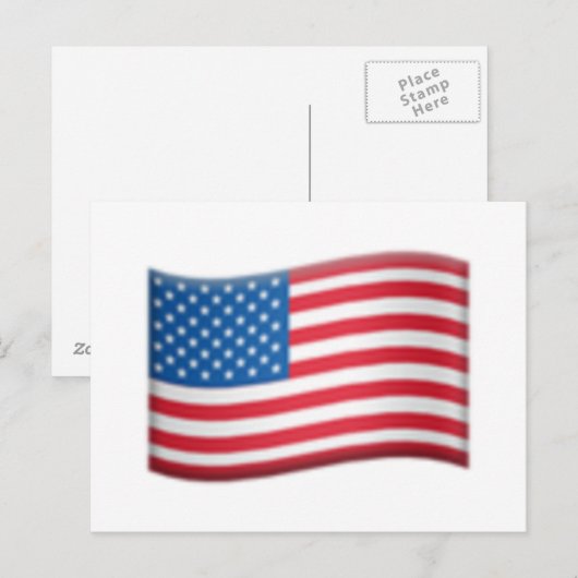 Amerikaanse vlag - Emoji Briefkaart (Voorkant / Achterkant)