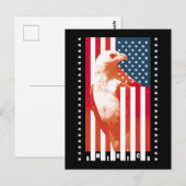 Amerikaanse vlag en adelaar briefkaart (Voorkant / Achterkant)