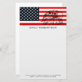 Amerikaanse vlag en adelaar briefpapier (Voorkant / Achterkant)