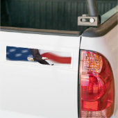 Amerikaanse vlag en adelaar bumpersticker (Op Truck)