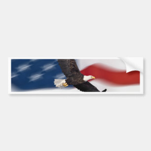 Amerikaanse vlag en adelaar bumpersticker