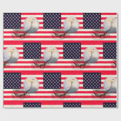 Amerikaanse vlag en adelaar cadeaupapier (Vlak)