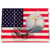 Amerikaanse vlag en adelaar groot cadeauzakje (Voorkant)