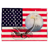 Amerikaanse vlag en adelaar groot cadeauzakje (Achterkant)