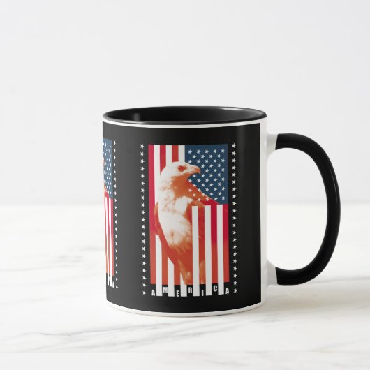 Amerikaanse vlag en adelaar mok (Rechts)