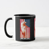 Amerikaanse vlag en adelaar mok (Links)