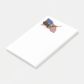 Amerikaanse vlag en adelaar post-it® notes (Schuin)