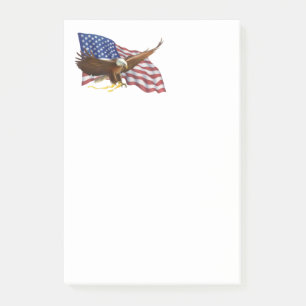 Amerikaanse vlag en adelaar post-it® notes