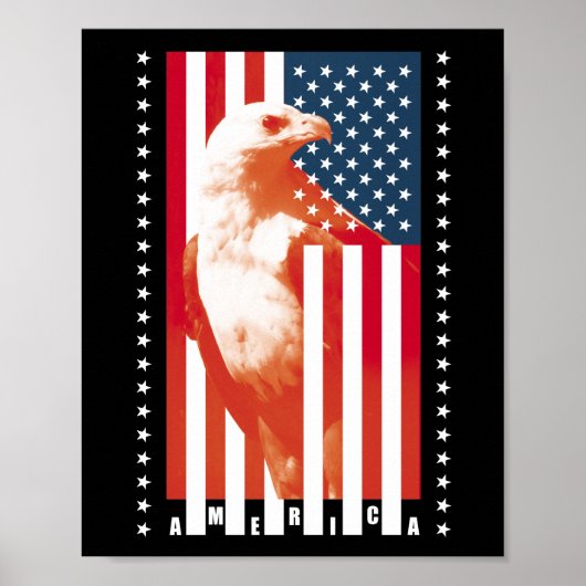 Amerikaanse vlag en adelaar poster (Voorkant)