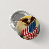  Amerikaanse vlag en adelaar Ronde Button 3,2 Cm (Voorkant /achterkant)