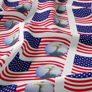 Amerikaanse vlag en adelaar stof