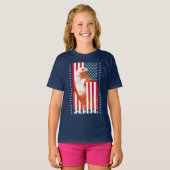 Amerikaanse vlag en adelaar t-shirt (Voorkant volledig)