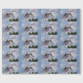 Amerikaanse vlag en adelaar tijdens vlucht 4 juli cadeaupapier (Vlak)