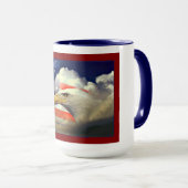 Amerikaanse vlag en adelaar veteranen Mok (Voorkant rechts)