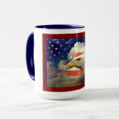 Amerikaanse vlag en adelaar veteranen Mok (Voorkant links)