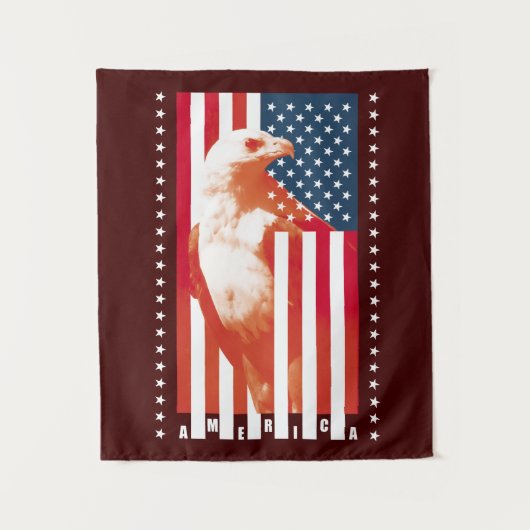 Amerikaanse vlag en adelaar wandkleed (Voorkant)