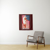 Amerikaanse vlag en adelaar wandkleed (In situ)