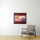 Amerikaanse vlag en adelaar wandkleed (In Situ (horizontaal))