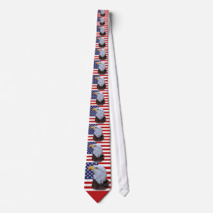 Amerikaanse vlag en Amerikaanse adelaar Stropdas
