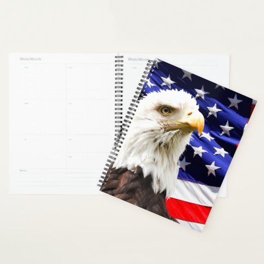 Amerikaanse vlag en Amerikaanse zeearend Planner (Display)
