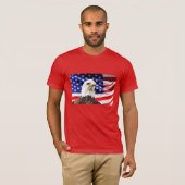 Amerikaanse vlag en Amerikaanse zeearend T-shirt (Voorkant volledig)