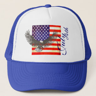 Amerikaanse vlag en arend pet van 4 juli
