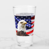 Amerikaanse vlag- en arendrukglas glas (Voorkant)