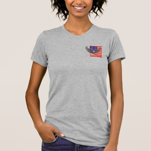 Amerikaanse vlag en artisjokken dames t-shirt (Voorkant)