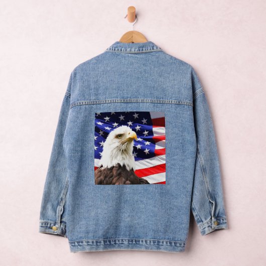 Amerikaanse vlag en Bald Eagle Denim Jacket (Hangar)
