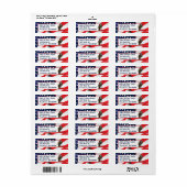Amerikaanse vlag en Bald Eagle Etiket (Full Sheet)