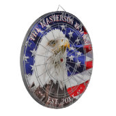 Amerikaanse vlag en Bald Eagle Family Party Dartbord (Voorkant Links)