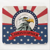 Amerikaanse vlag en Bald Eagle Muismat (Voorkant)