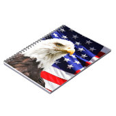Amerikaanse vlag en Bald Eagle Notitieboek (Linkerzijde)