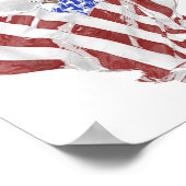 Amerikaanse vlag en Bald Eagle Patriotic Poster (Hoek)