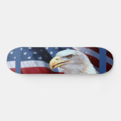Amerikaanse vlag en Bald Eagle Persoonlijk Skateboard (Horizontaal)