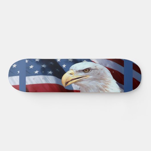 Amerikaanse vlag en Bald Eagle Persoonlijk Skateboard (Horizontaal)