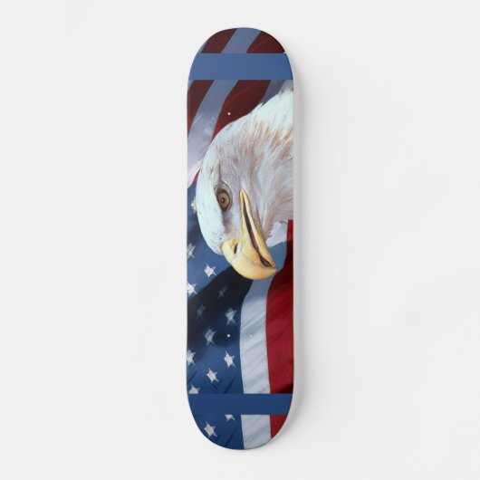 Amerikaanse vlag en Bald Eagle Persoonlijk Skateboard (Voorkant)