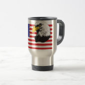 Amerikaanse vlag en Bald Eagle Reisbeker (Voorkant rechts)