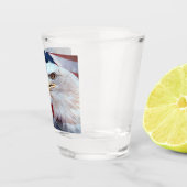Amerikaanse vlag en Bald Eagle Shot Glas (Rechts)