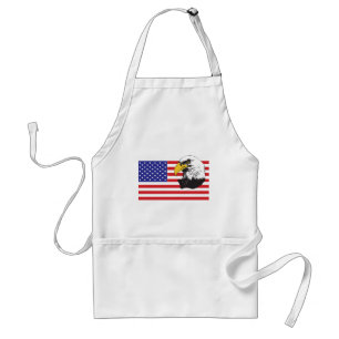 Amerikaanse vlag en Bald Eagle Standaard Schort