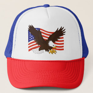Amerikaanse vlag en Bald Eagle Trucker Pet