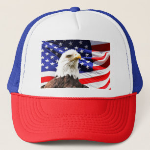 Amerikaanse vlag en Bald Eagle Trucker Pet